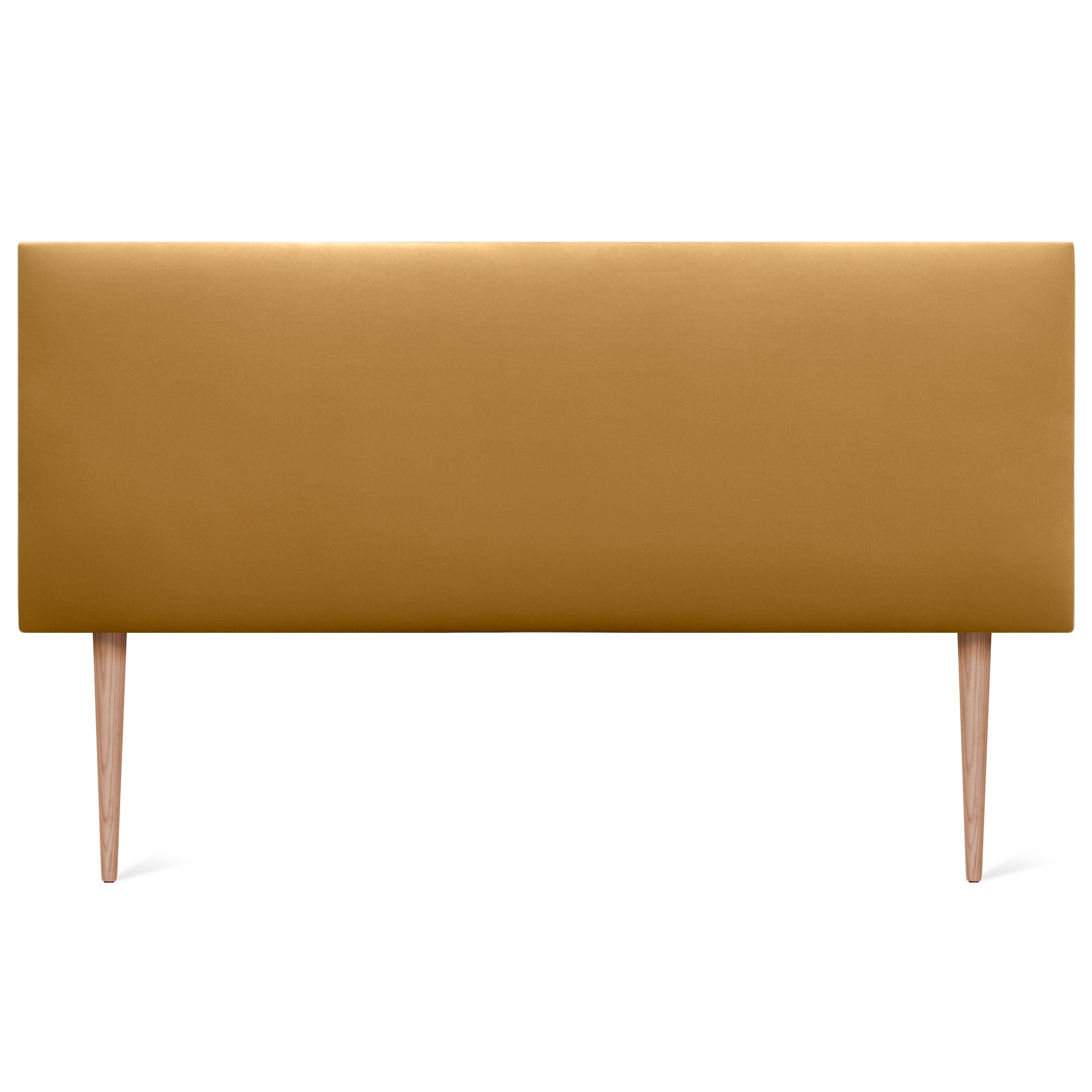 DHOME Cabecero de Polipiel Liso y con Patas cabeceros Cabezal tapizado Cama (Polipiel Dorado, 135cm (Camas 120/135/140)) - 3