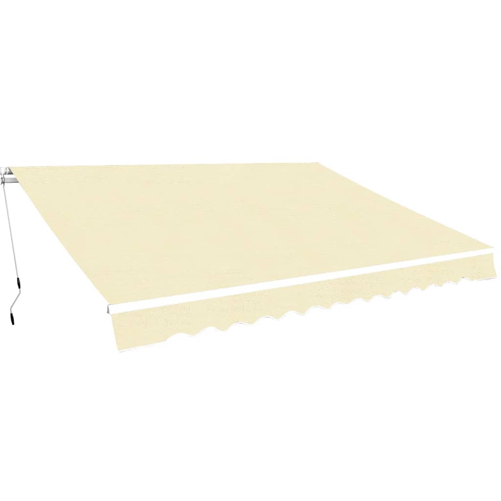 Markiza zwijana ręcznie, 400 cm, kremowa vidaXL
