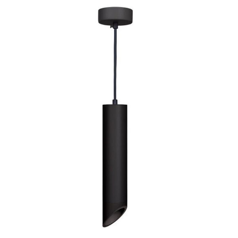 Suspension Luminaire Biseautée GU10 - 30cm Noir IP20 - Design Moderne En Aluminium - Câble 105cm Réglable - Pour Intérieur Salon/salle à Manger - 5