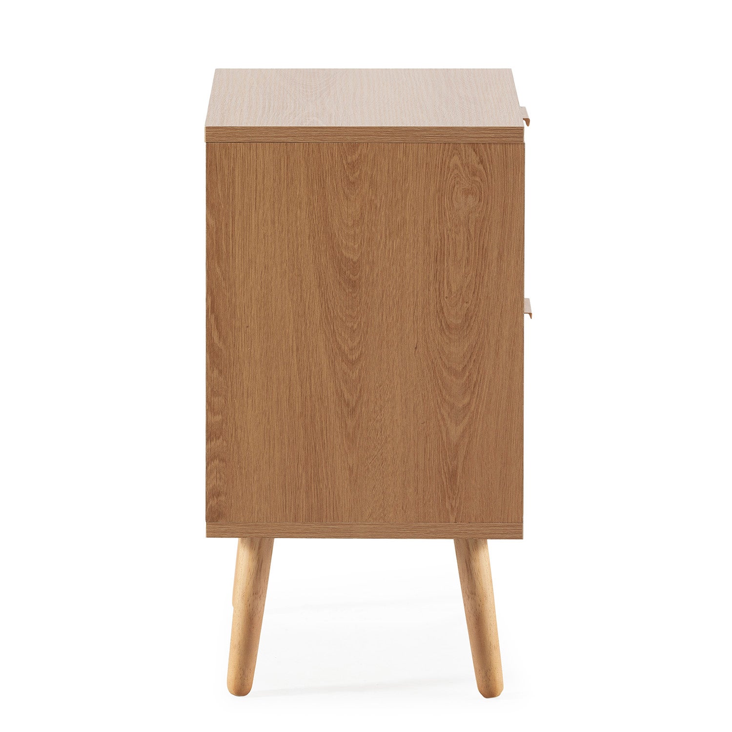 Table de chevet Lluvia 2 tiroirs couleur chêne - 5
