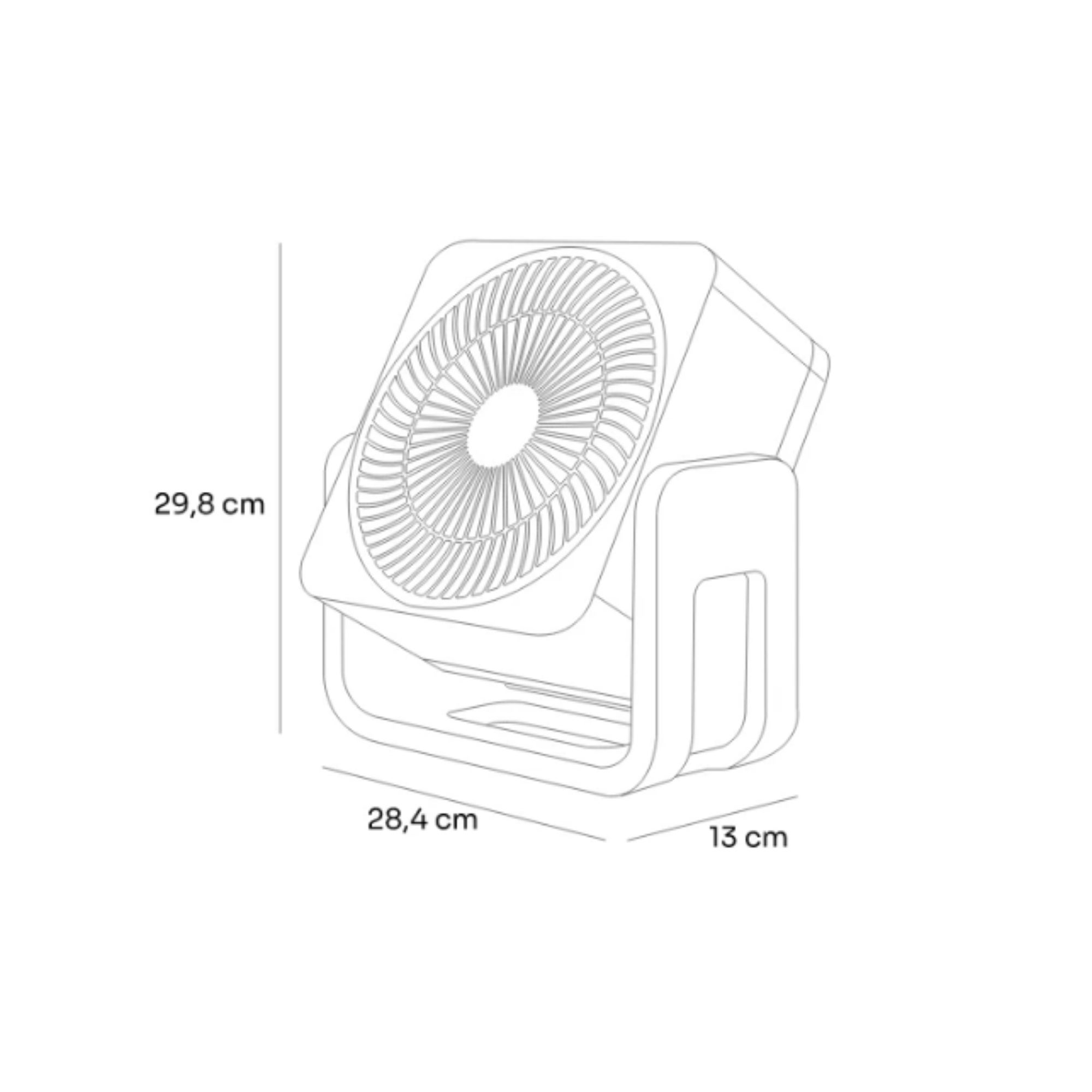 Ventilador de mesa silencioso Mellerware Air Power 30 | Potência de 30 W | 3 velocidades | 3 pás | Fluxo de ar refrescante | Fácil de transportar - 7