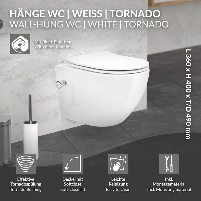 Geberit - WC suspendu sans rebord TurboFlush avec siège Duroplast Geberit - WC suspendu sans rebord TurboFlush avec siège Duroplast