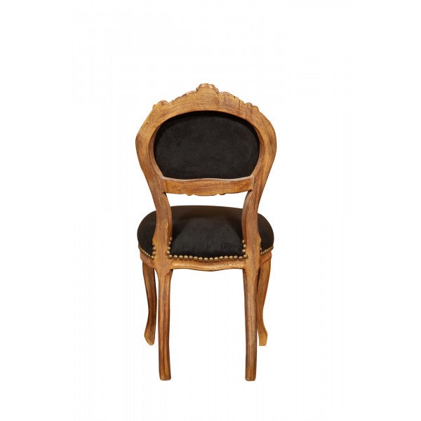 Chaise Fauteuil Louis XVI En Hêtre Massif - Style Français, Finition élégante - Biscottini