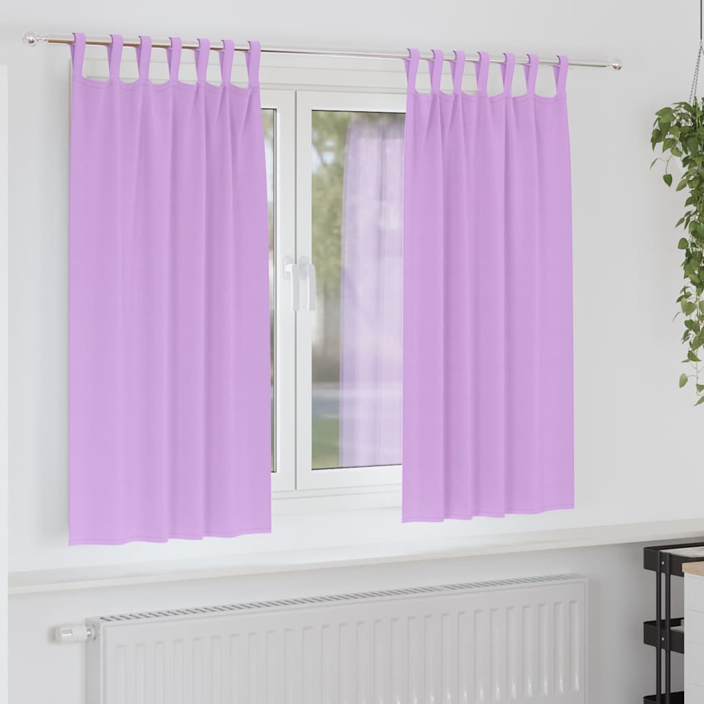 Firany blackout z kółkami 2 pcs Fioletowy 175 x 140 cm vidaXL