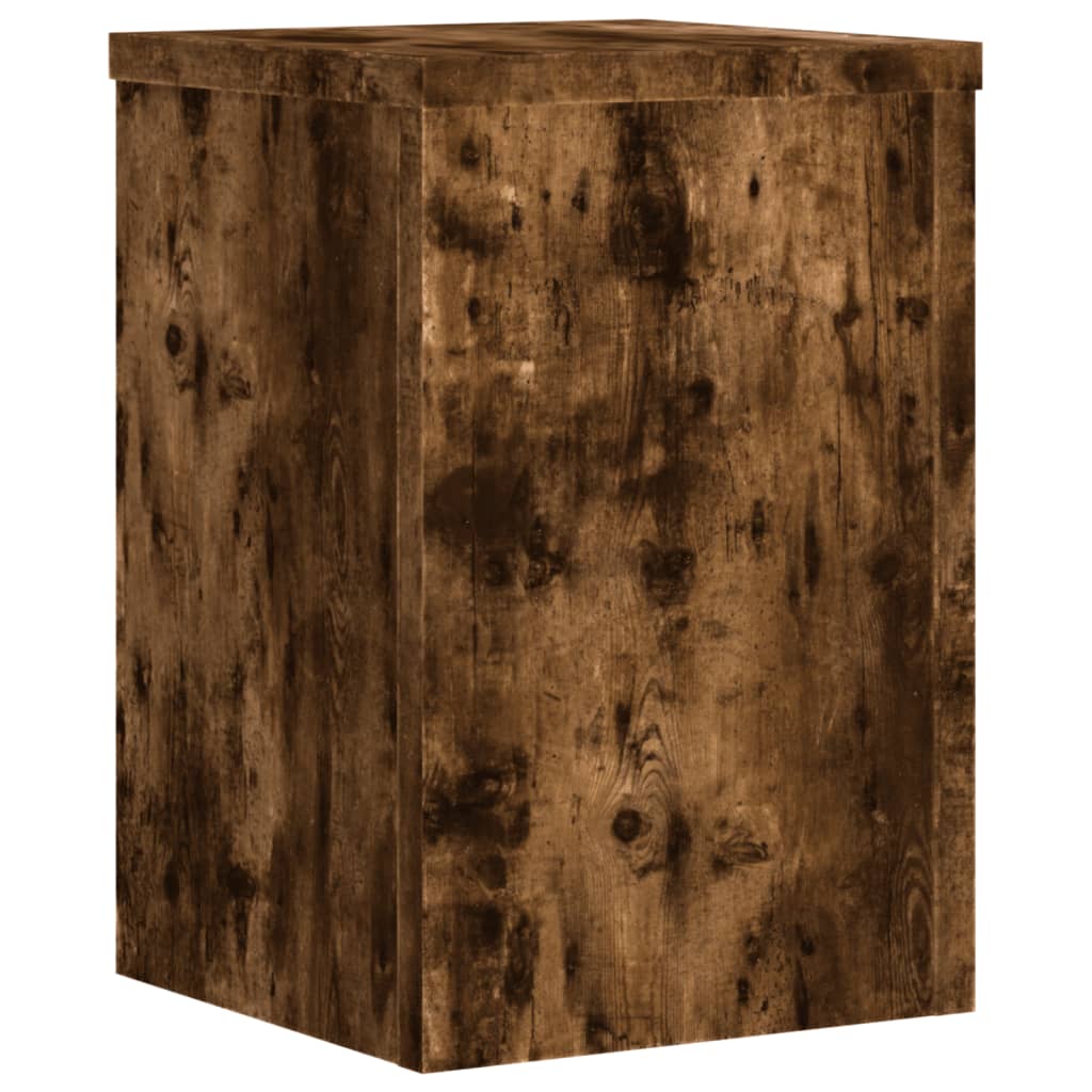 Supports pour plantes 2 pièces chêne fumé panneau de bois - 3