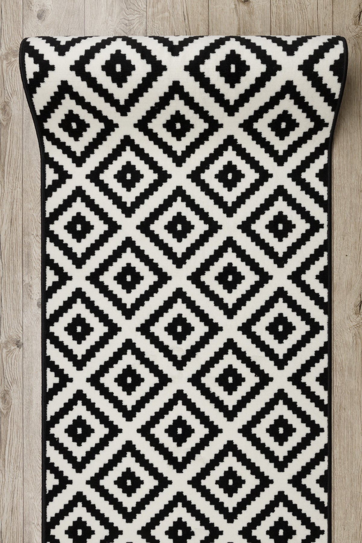 CHODNIK BCF MORAD Ruta romby czarny / krem 70 cm 70x100 cm - 5