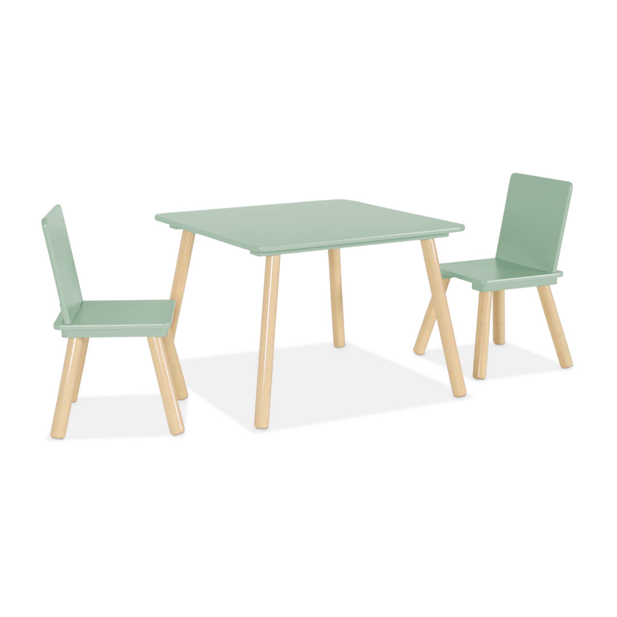 Set Tavolo Con 2 Sedie Per Bambini In Legno Di Pino E MDF Verde – Acquista Su Giordano Shop - Foto 5