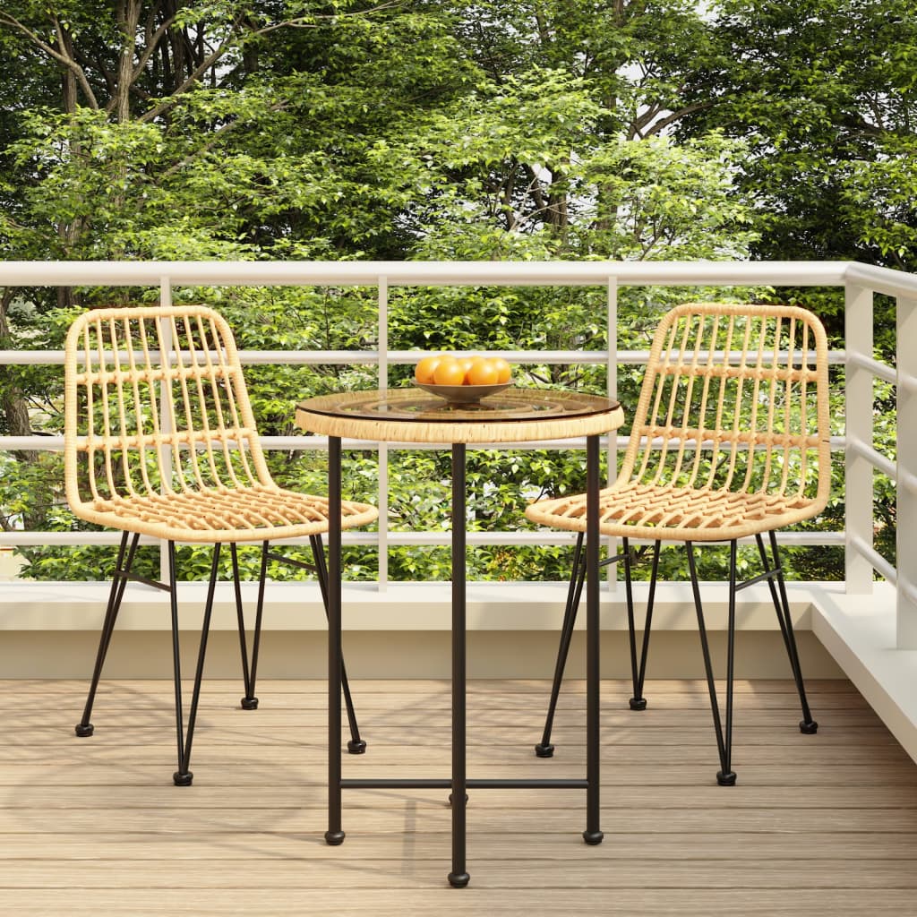 Tavoli Sedie Polyrattan Pz Set Da Pranzo Da Giardino，Salotti Da