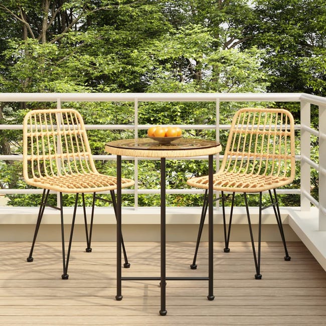 Tavoli Sedie Polyrattan Pz Set Da Pranzo Da Giardino,Salotti Da