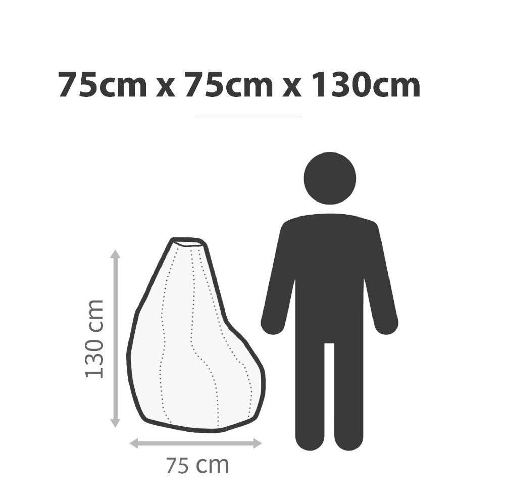 Pouf Poire Respirant 3D Blanc Happers XL - 2