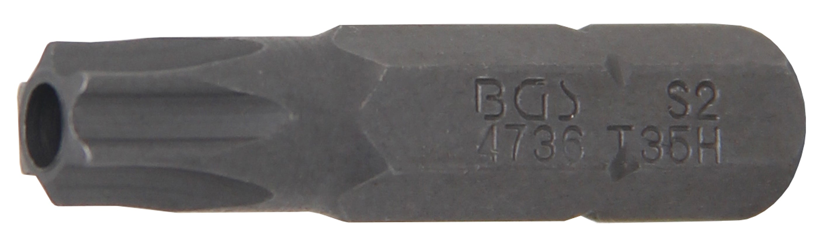 Napęd bitów BGS Sześciokąt zewnętrzny 6,3 mm (1/4") Profil T (dla Torx) z otworem T35 - 4736