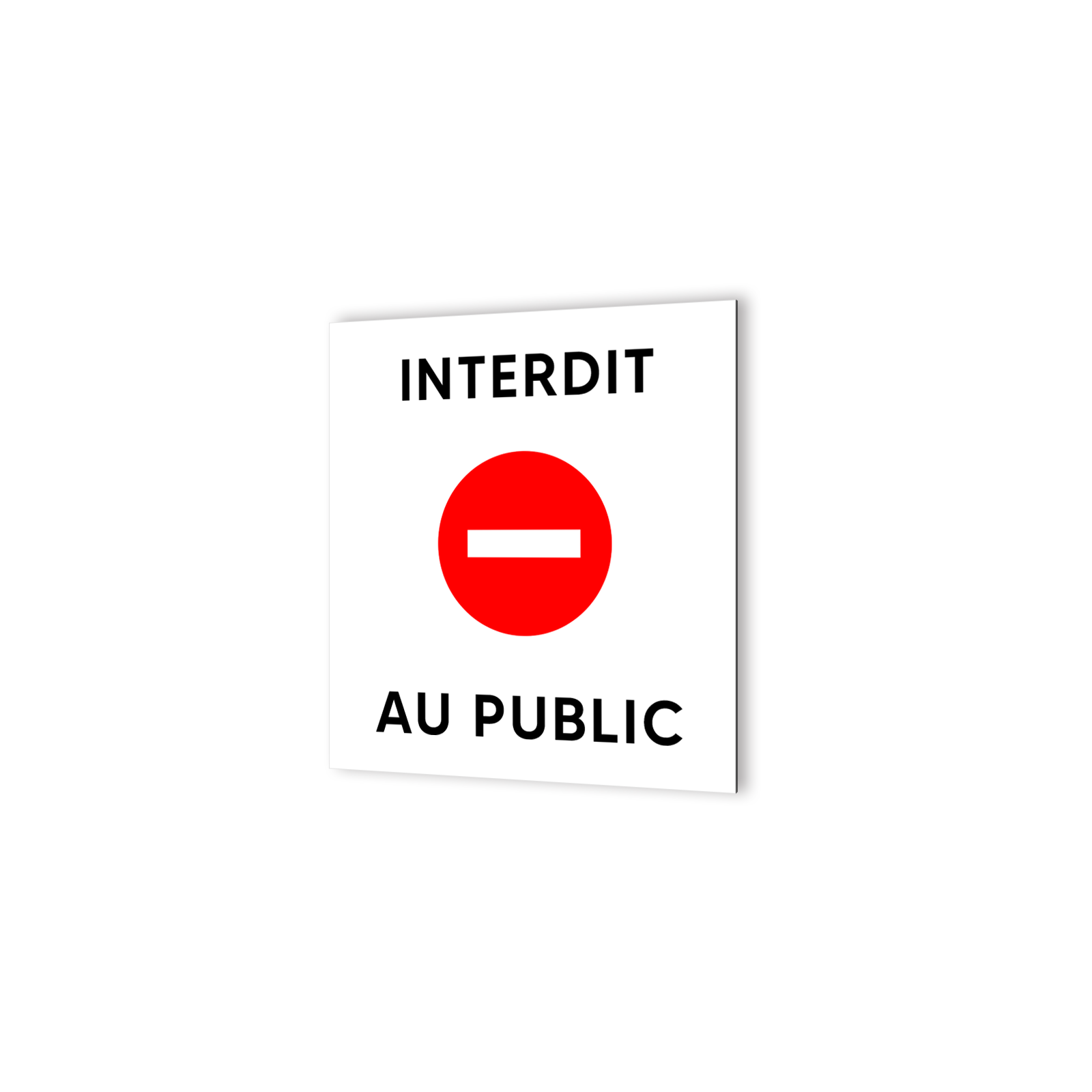 Pictogramme Informations 20x20 Cm - Panneau Dibond Blanc - Picto Rouge - Fixations Multiples - Usage Intérieur Et Extérieur