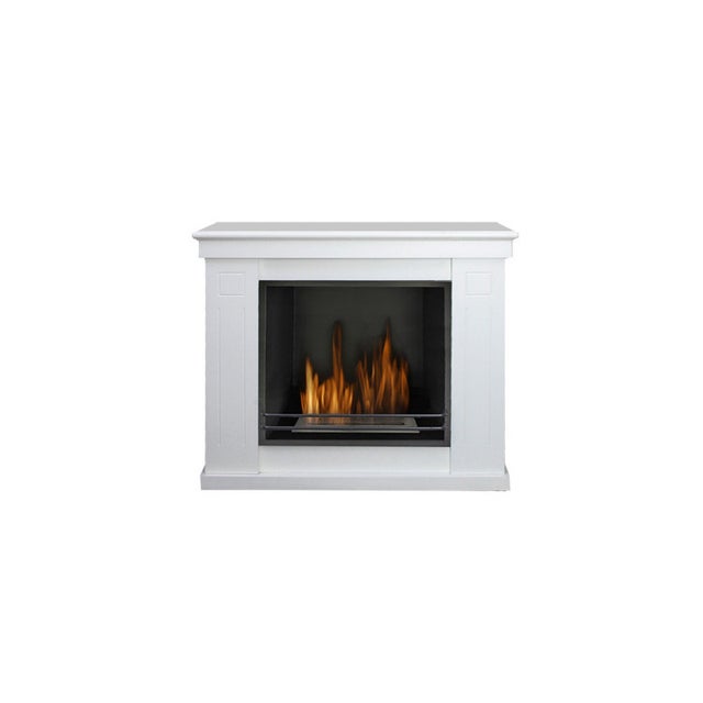 Lareira a bioetanol Raffaello – 3 kW – estrutura em madeira MDF branca