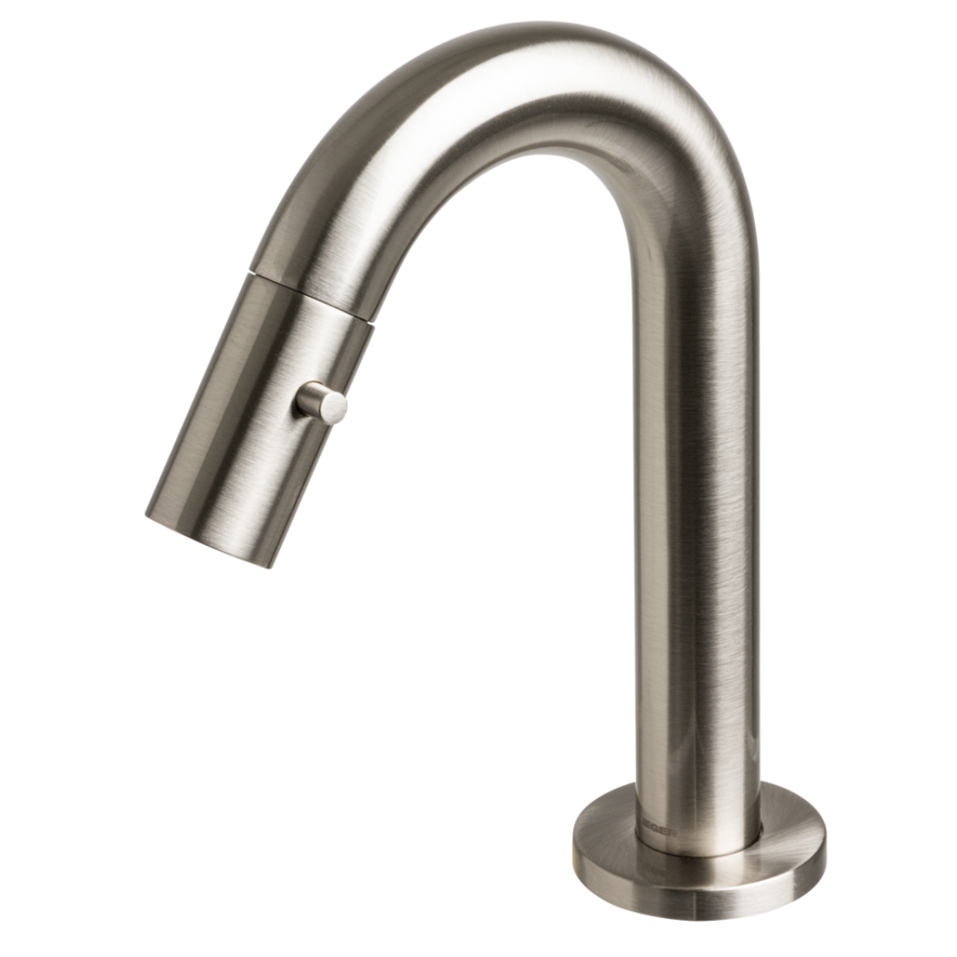 de lavemains eau froide C bec, cromé brossé Leroy Merlin