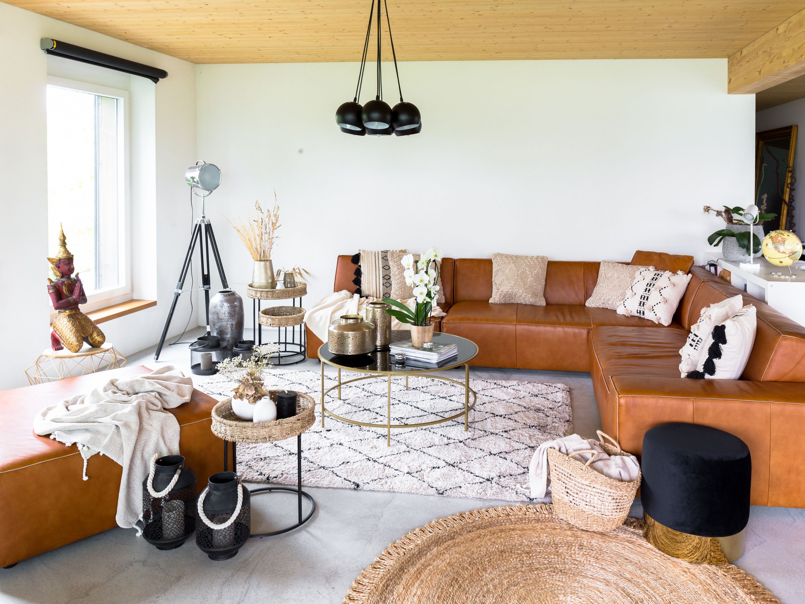 Pouf SOPHIA Velours Noir - 4