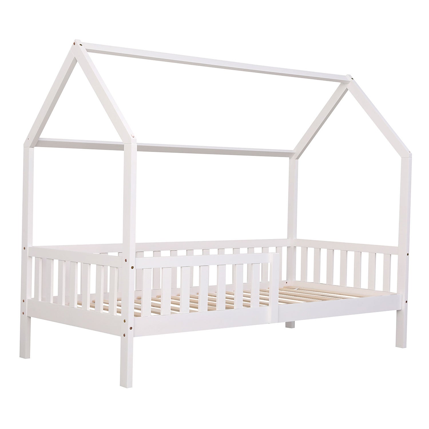 Lit cabane pour enfant 190x90cm blanc MARCEAU - 2