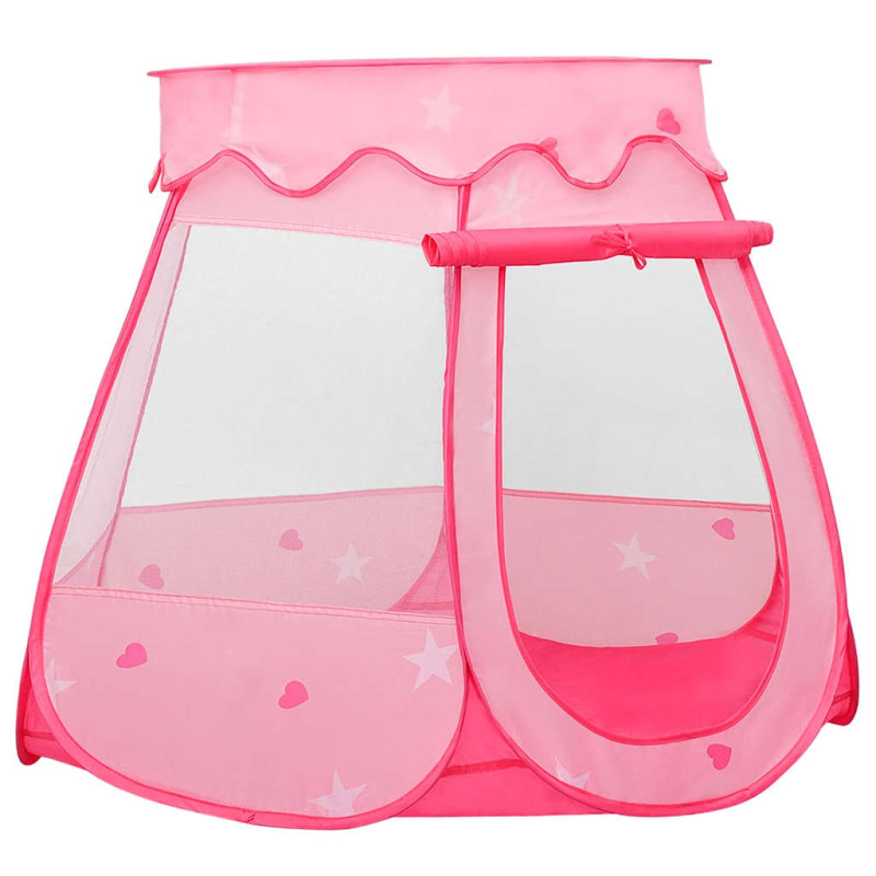Tente de jeu pour enfants avec 250 balles Rose 102x102x82 cm - 2