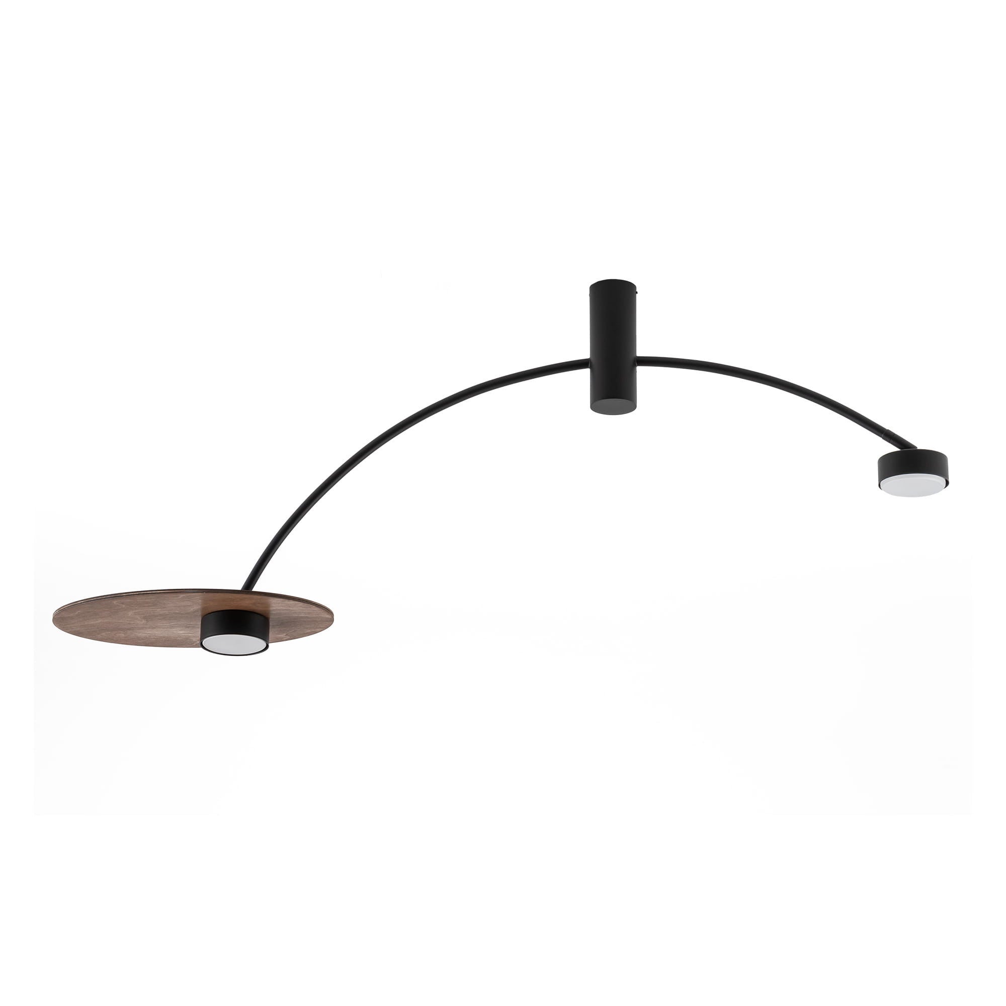 Lampa sufitowa wisząca Heft czarna-ciemne drewno 2xGX53x8W nowoczesna wym: 35 x 110 cm metal Nowodvorski Lighting