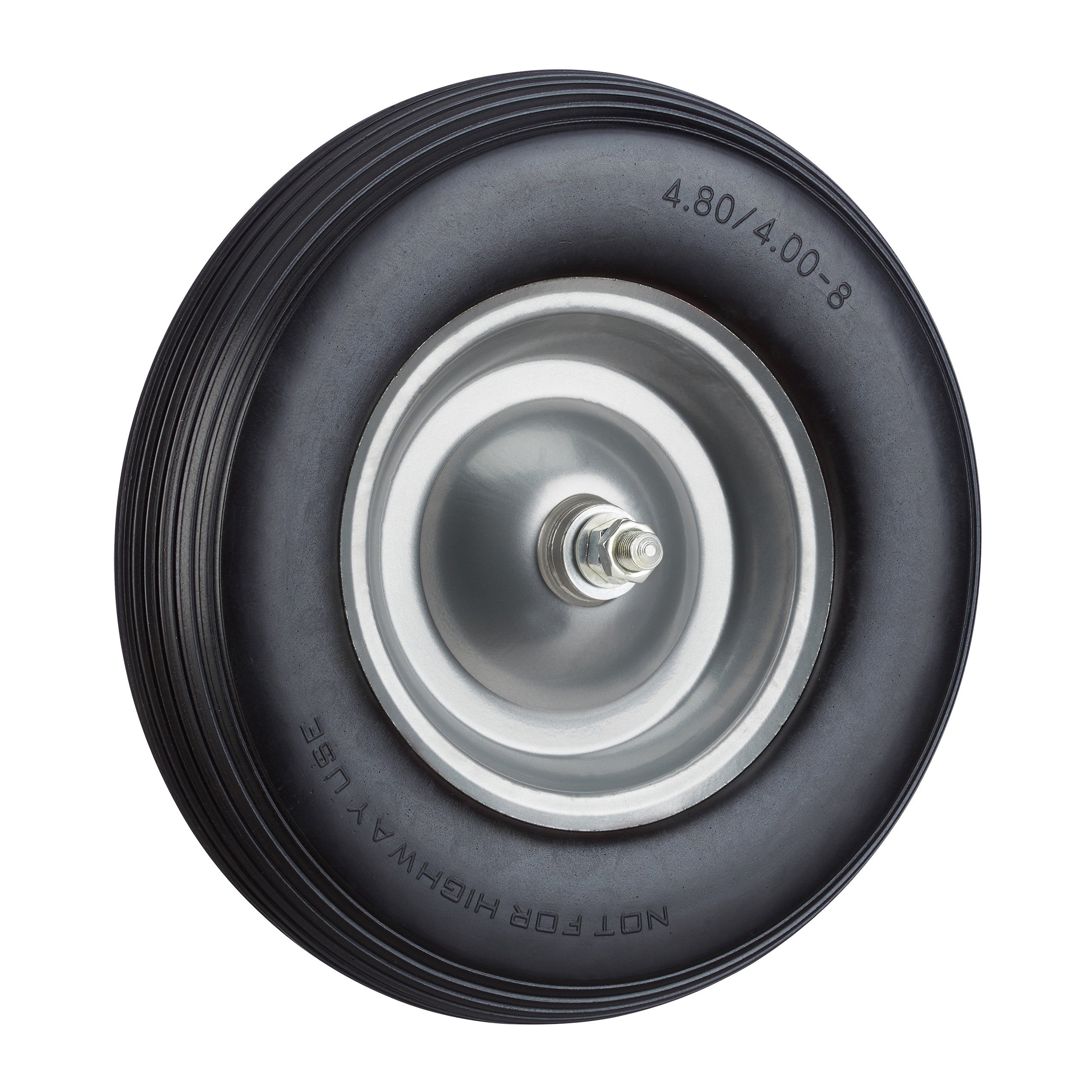 4 ruedas carretilla 4.80 4.00-8 con eje, goma, negro-gris, hasta 100 kg