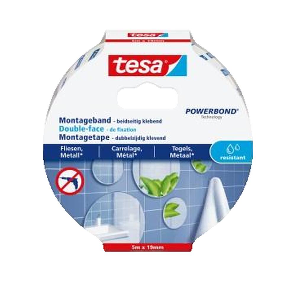 Taśma dwustronna Tesa POWERBOND do mocowania, wytrzymałość do 10 kg/m