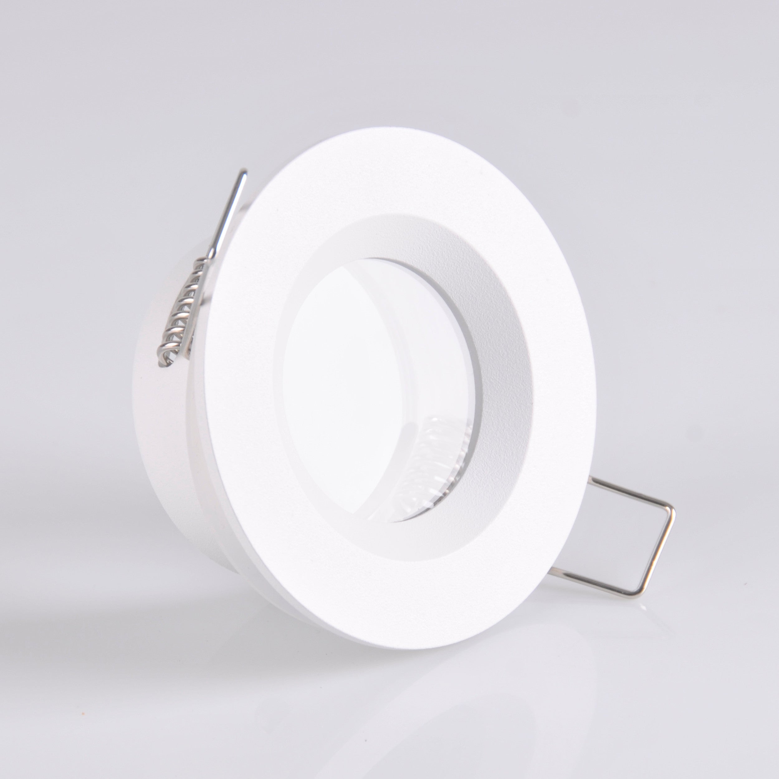 Oprawa sufitowa wpuszczana podtynkowa Boras biały matowy 1xMR16x8W okrągła IP44 wym: 4 x 8 x 8 cm aluminium Polux - 3