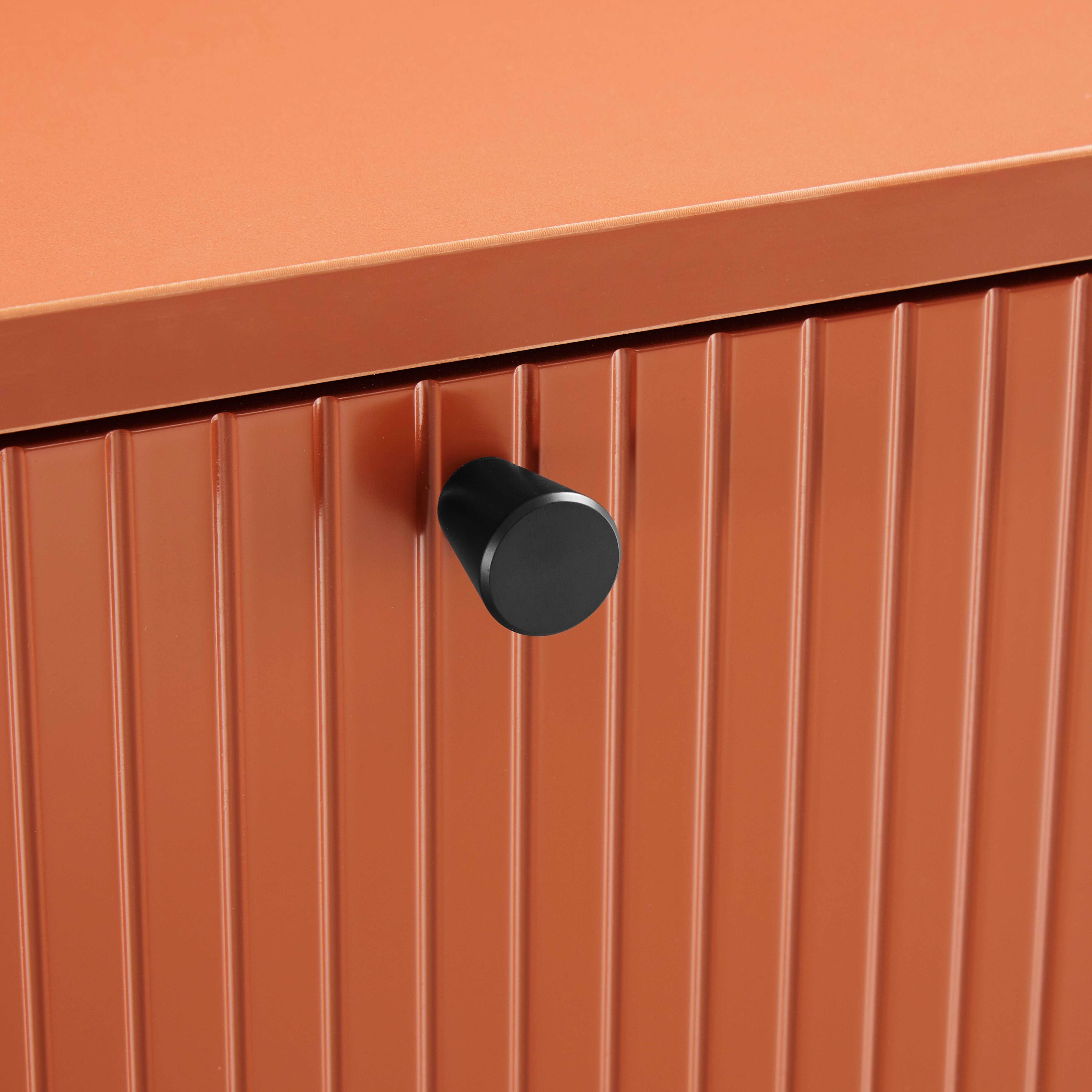 Buffet 2 portes et 3 tiroirs décor mélaminé 150 cm orange - 7