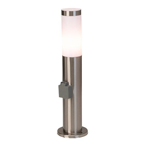 CHORUS-Borne d'extérieur avec Prise secteur Inox H46cm -