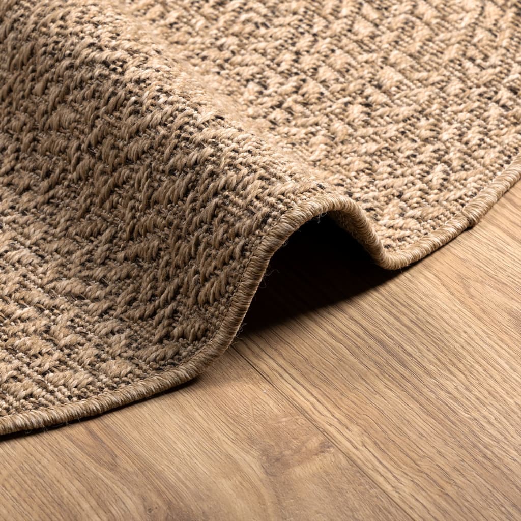 Tapis 120 cm aspect jute intérieur et extérieur vidaXL - 6
