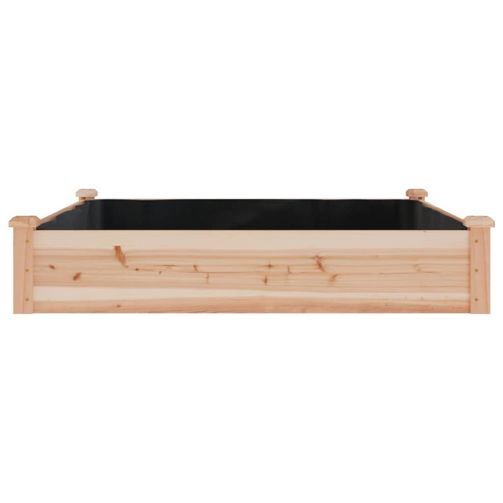 vidaXL Lit surélevé de jardin doublure 120x120x25 cm bois massif sapin - 4