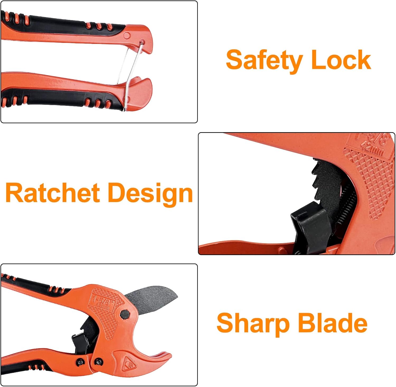 Coupe Tube PVC, Coupe Tube Multicouche, Pince Coupe Tube, Coupe Tuyau en Plastique, pour Couper les Tuyaux en Diamètre Extérieur Jusqu'à 42 MM - 6