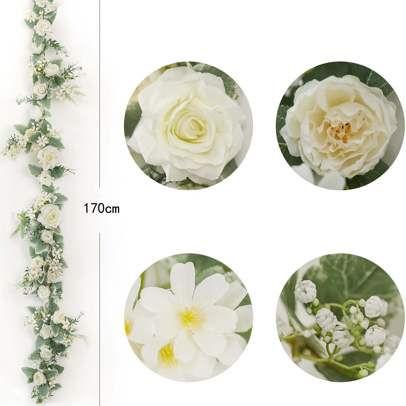 Corona Floreale In Rattan Per Matrimoni - Decorazione Testa
