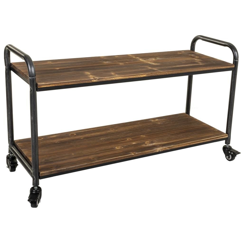 Étagère Murale En Fer - Style Antik-Shabby - Marron Antique - 40x48x18cm
