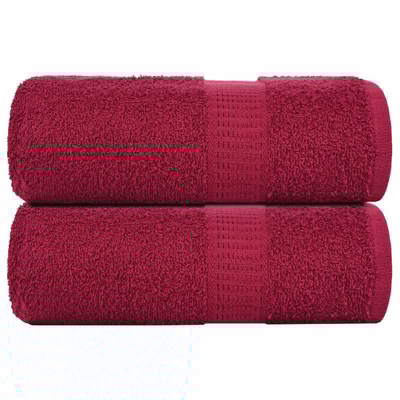 Ręczniki, FROGN, 2 szt., bordeaux, 30x30 cm, 360 g/m² vidaXL