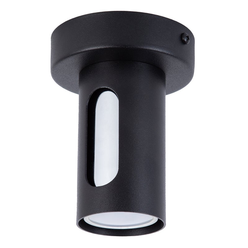 Reflektor sufitowy spot natynkowy Flow okrągły czarno-srebrny 1xGU10x10W wym: 14 x 10 x 10 cm metal SIGMA