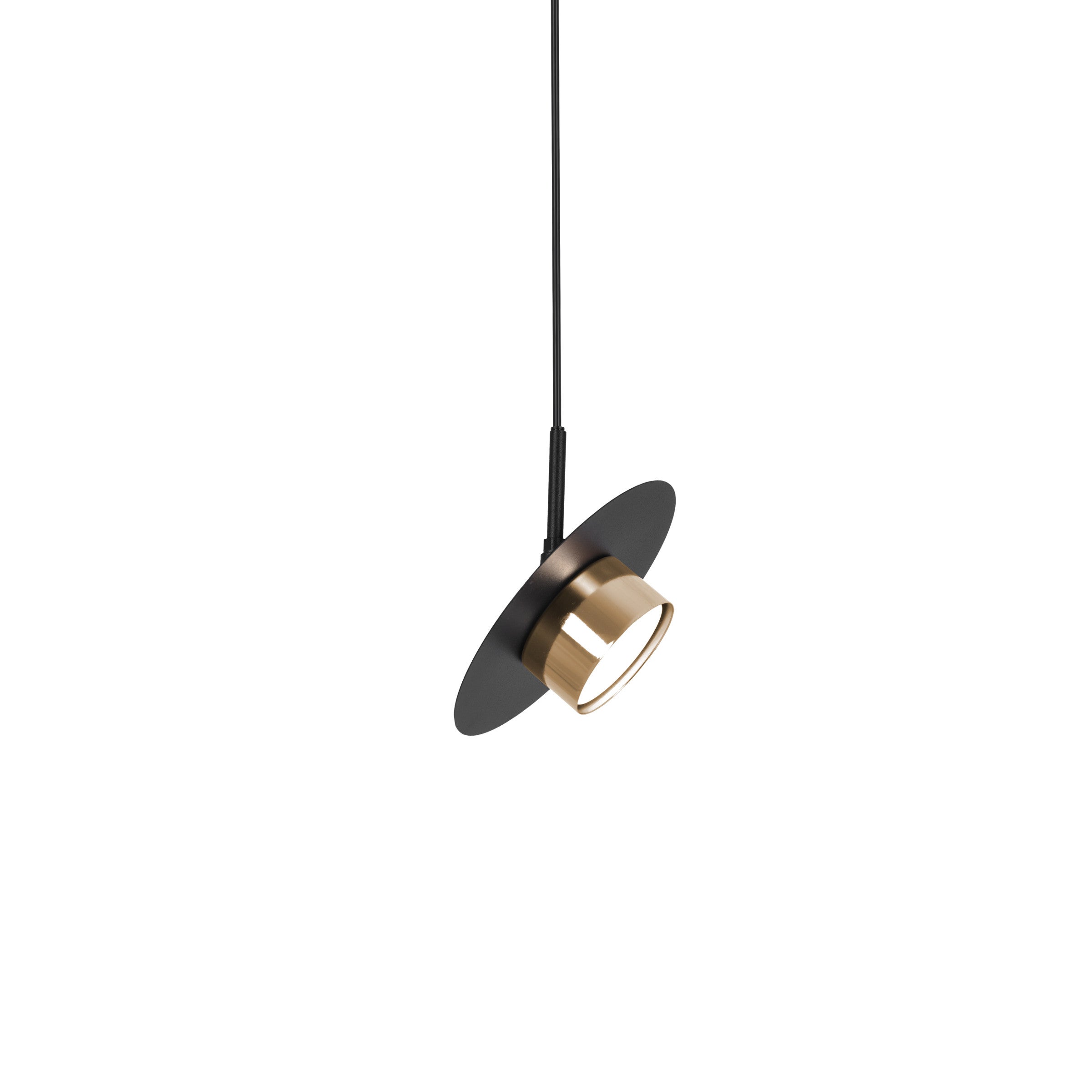 Lampa wisząca BURGAS czarno-złota 1xGX53x10W metal wym:90x18x18cm IP20 Kaja