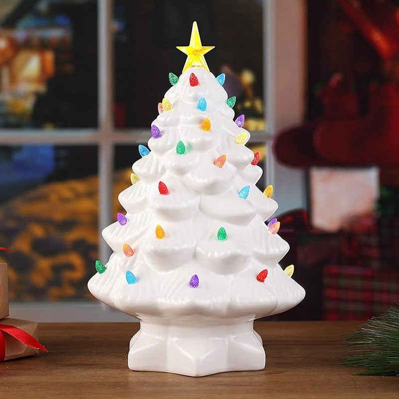 Choinka LED o nowoczesnym designie 30 x 12 x 12 cm - Dekoracja wewnętrzna/zewnętrzna, prezent na Boże Narodzenie