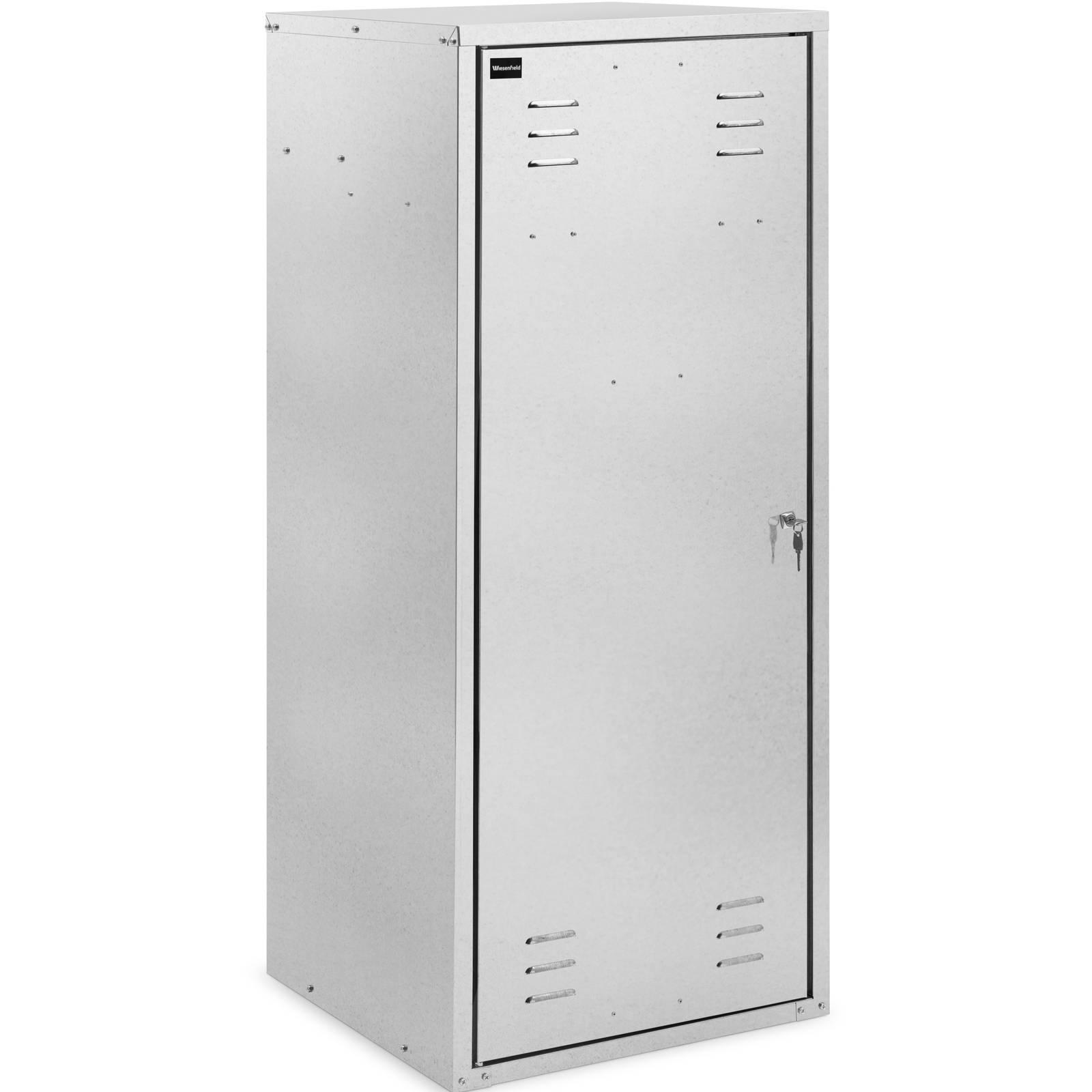 Weber Armadio Per Ufficio UNI Con Ante Scorrevoli – 3OH, 120 Cm, Grigio Chiaro, Chiuso A Chiave, Per Archiviazione Documenti