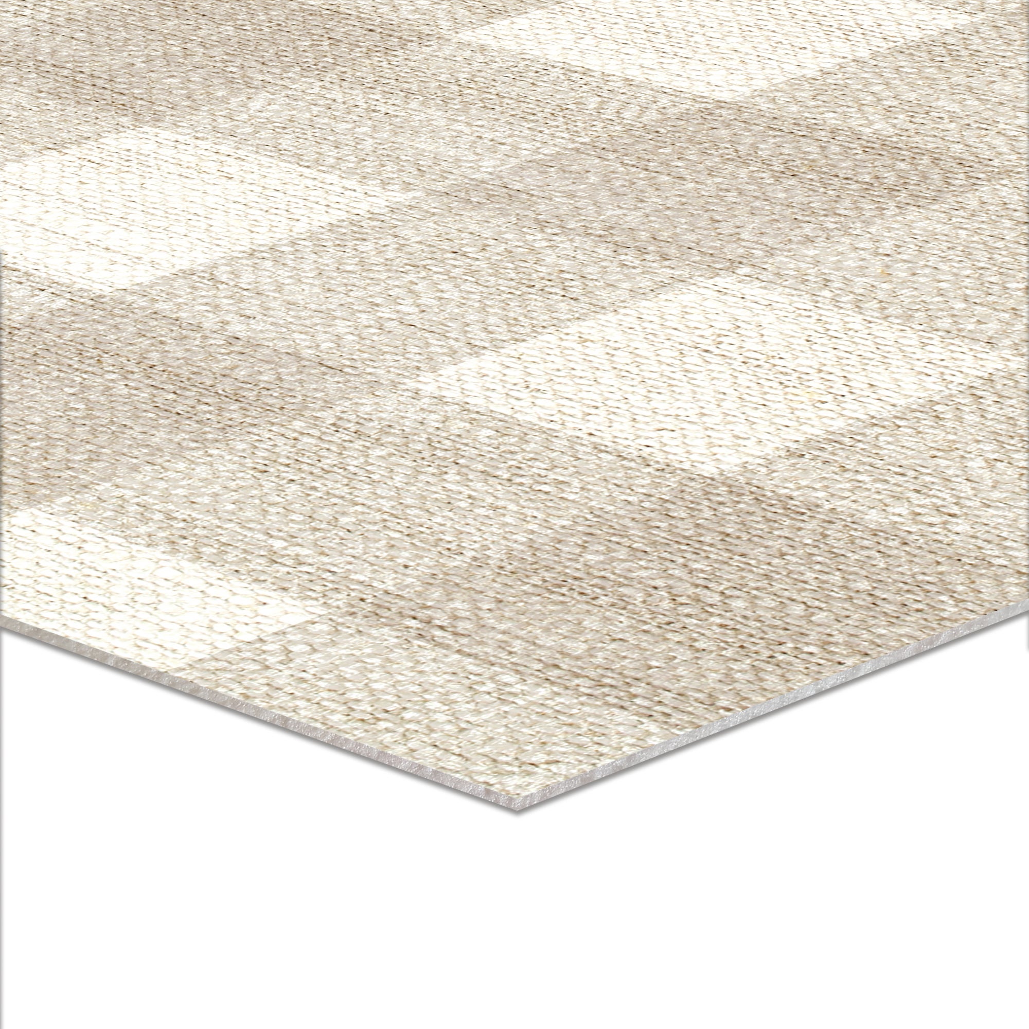 Tapis/ Carreaux beiges / 61x91 cm - RECTANGLE/ Créé et fabriqué en France / DADA ART - 2