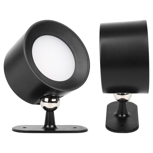 Lampa wewnętrzna kinkiet LED Rino 1W 3CCT 120 stopni magnetyczna z pilotem czarna MasterLED