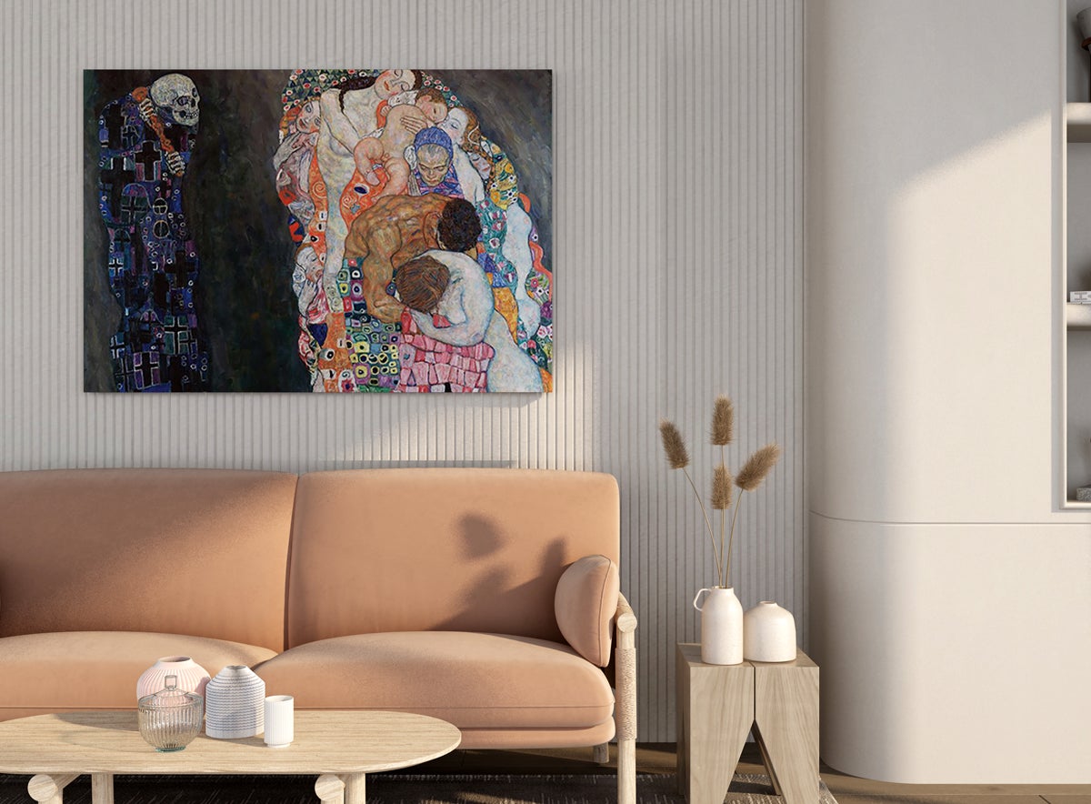 Cuadro Wall Art | La Muerte y la Vida de Gustav Klimt | Impresión ...