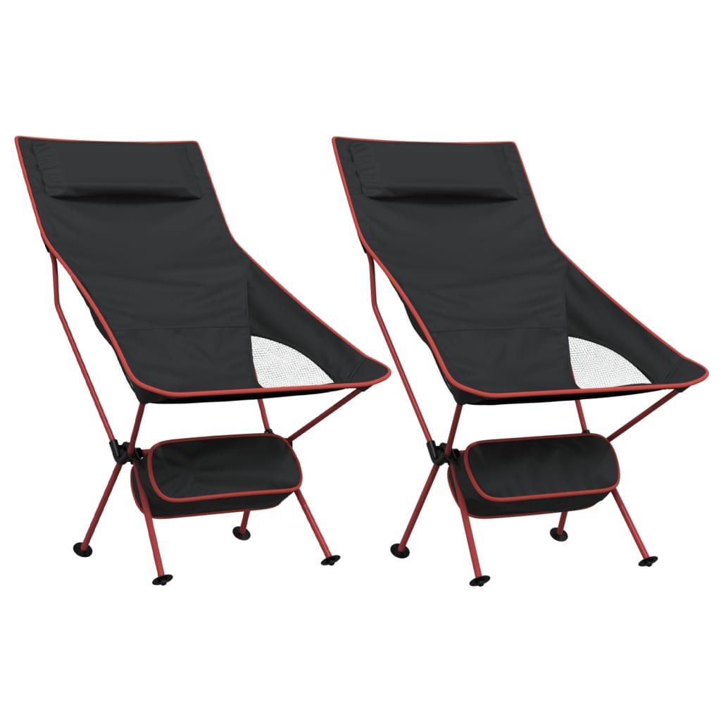 ReunionG Sedia Da Campeggio Pieghevole Doppia Con Ombrellone – 152x51x99 Cm, Struttura In Acciaio, Telo 600D, Rossa