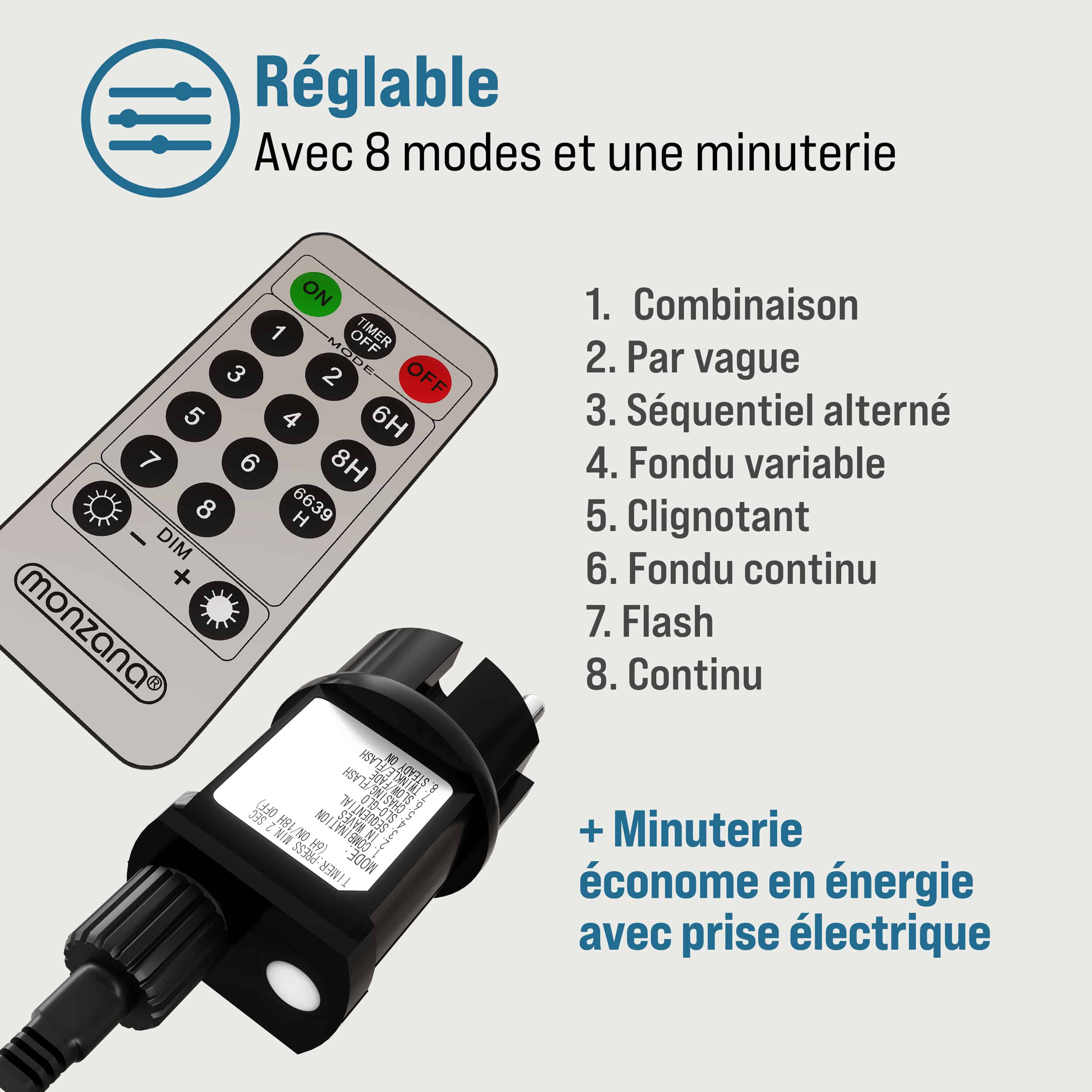 MONZANA® Arbre lumineux 220 LED 220 cm minuterie 8 modes de lumière résistant aux intempéries décoration Noël cerisier - 5