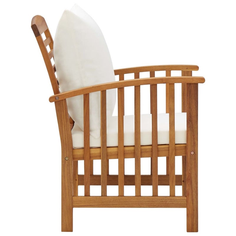 Salon bas de jardin en Bois Blanc 4 personnes - 6