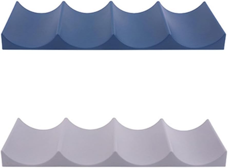 WHC 2 Balconcino Portabottiglie per Frigorifero, Universale, in Morbido Silicone, per Bottiglie, Impilabile, per Cucina, Frigorifero, Piano di Lavoro, Dispensa
