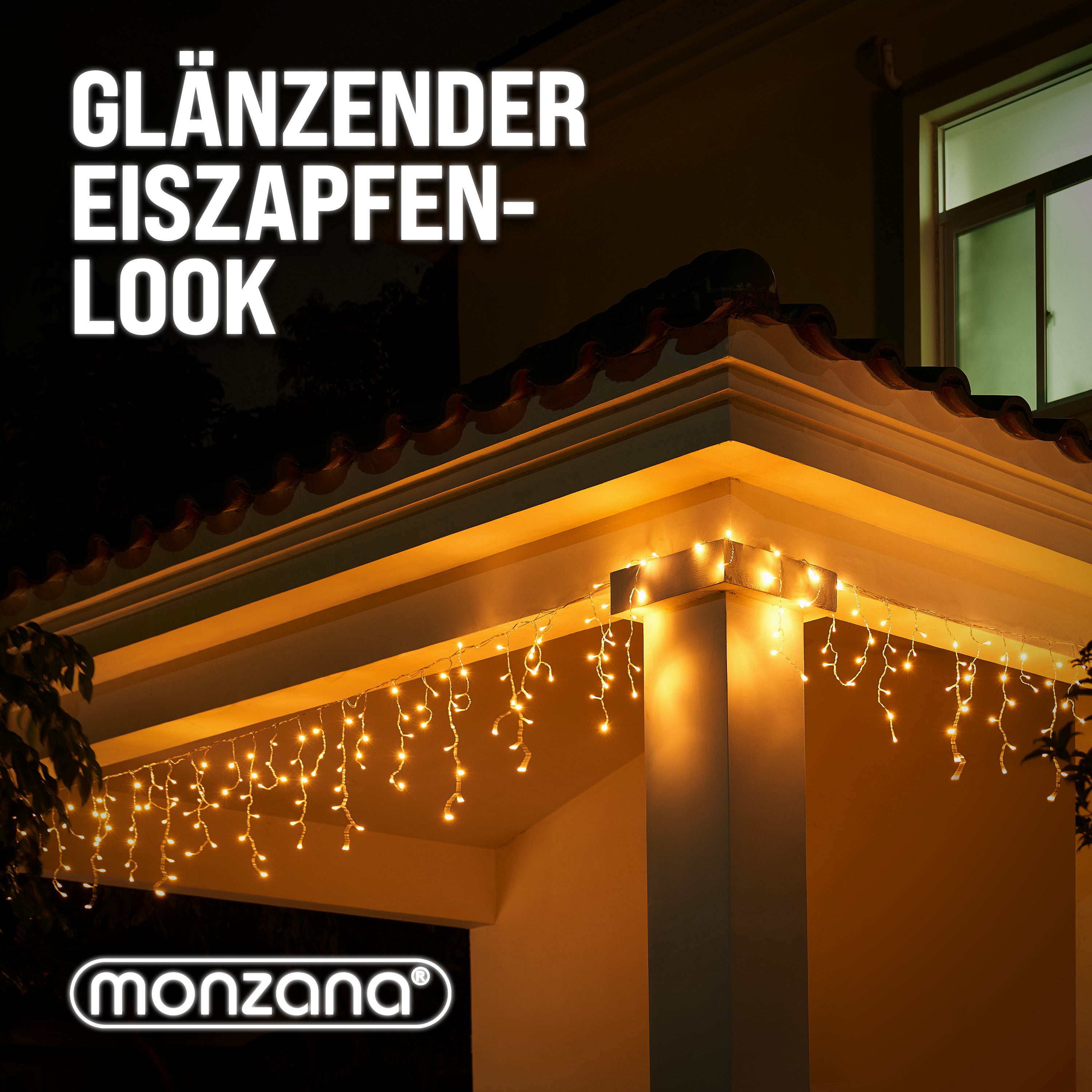 Monzana Guirlande lumineuse 600 LED 20m illumination Blanc chaud décoration Noël éclairage cascade intérieur extérieur - 4