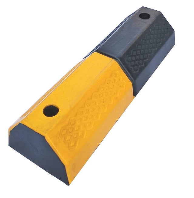 Butée De Parking WilTec - Lot De 2, Caoutchouc Dur, Réflecteurs, 550x150x100mm