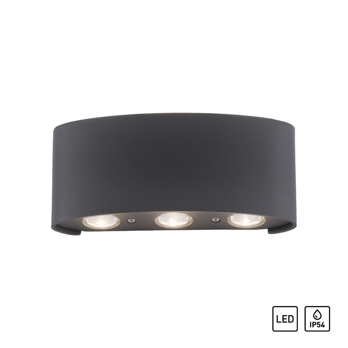 Kinkiet zewnętrzny CARLO LED 5W Ciepła biel 120lm antracyt wym: 8x17x4 cm IP54 Paul Neuhaus