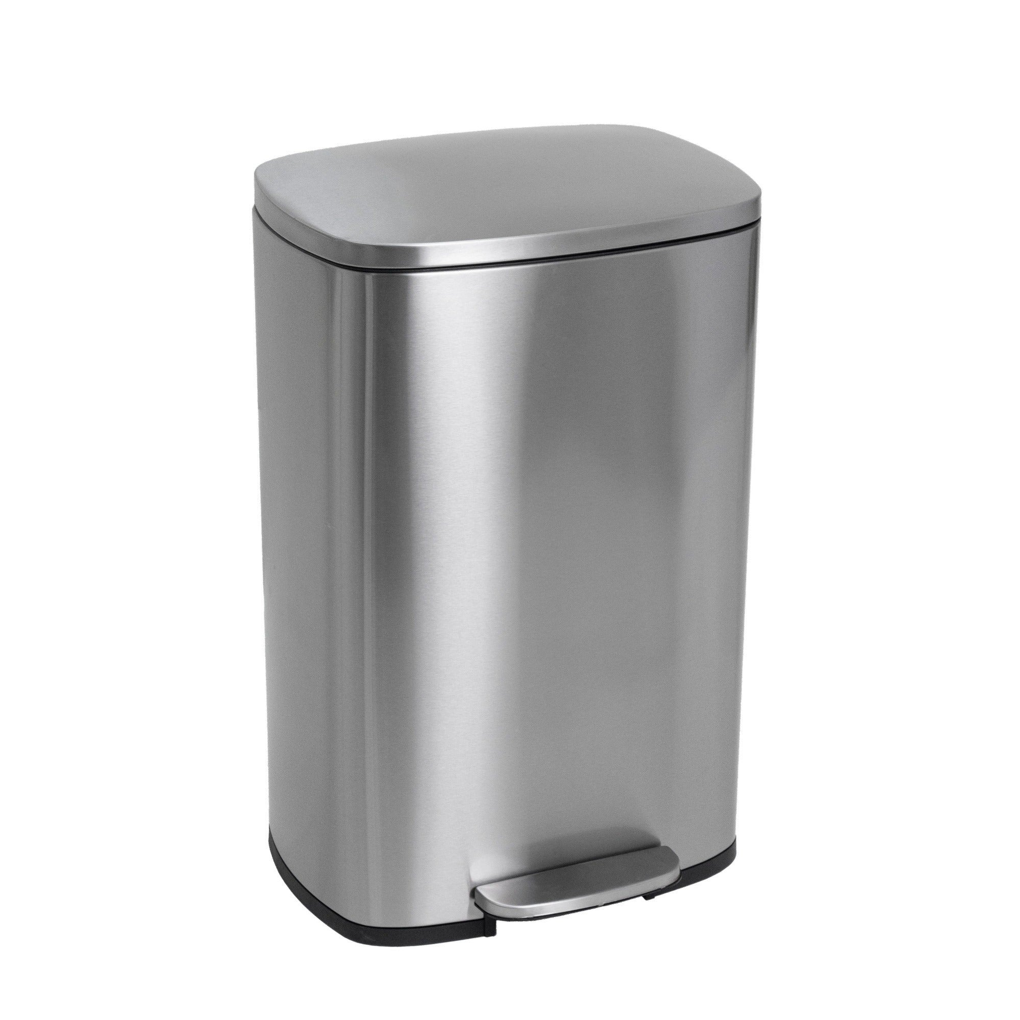 Kosz na Śmieci z Pedałem Inox ADMIRAL srebrny 50L