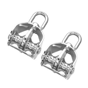 Carrucole Puleggia 25mm in Acciaio Inox, M25 Singola Puleggia Girevole