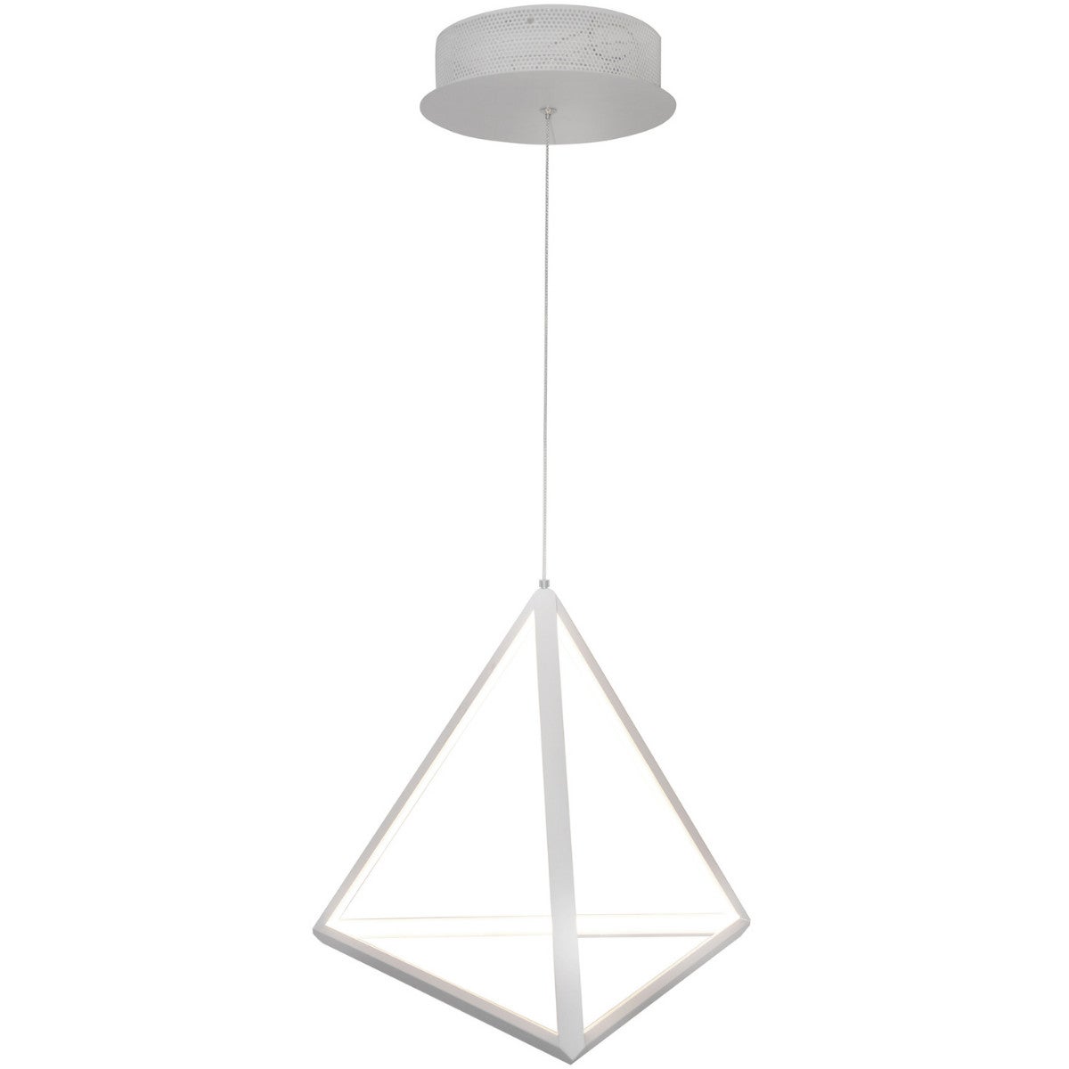 Lampa wisząca Trójkąt biała LED 20W 3000K 750lm wym: 120 x 38 x 38 cm metal Polux